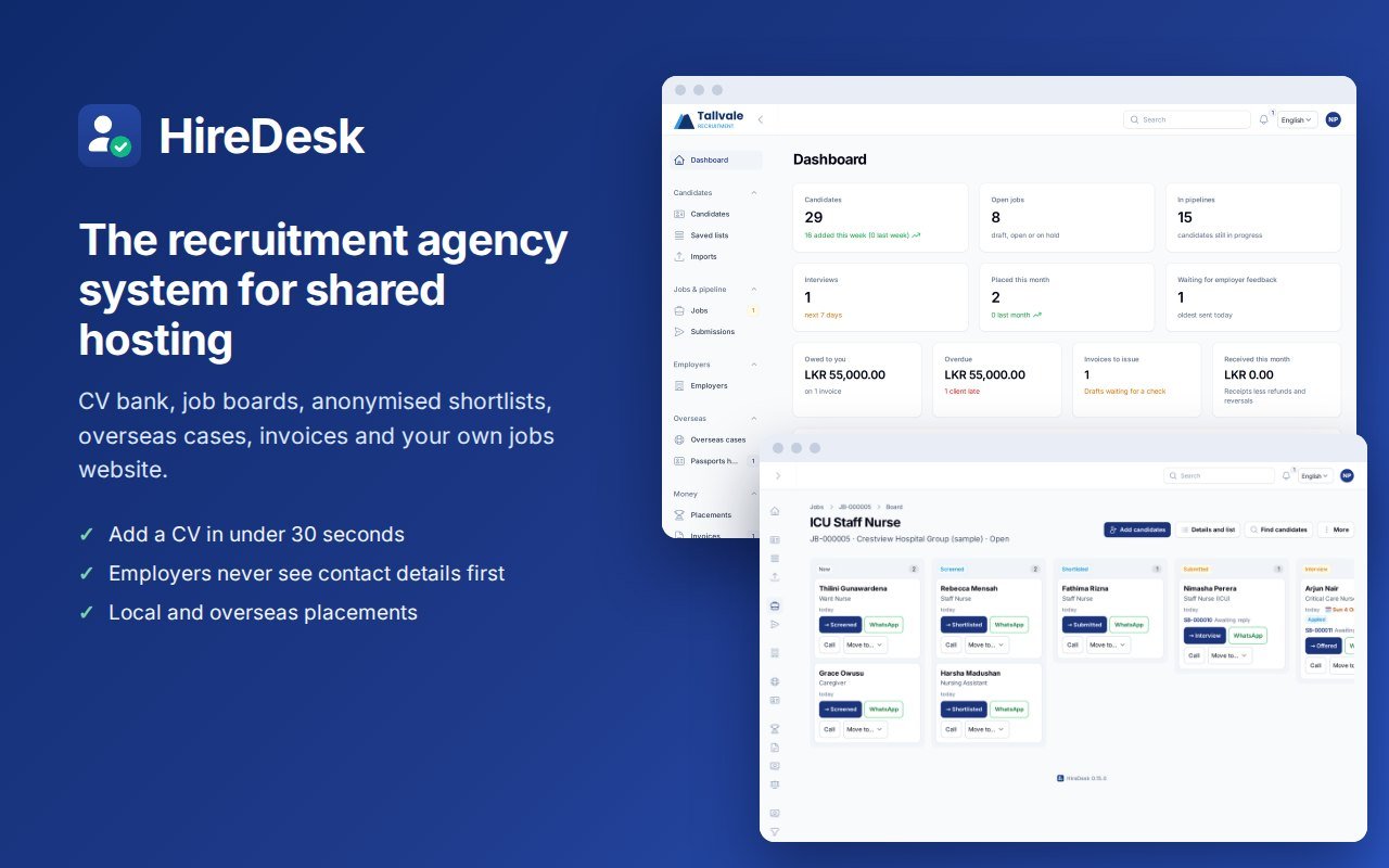 HireDesk — Recruitment & Staffing Agency System